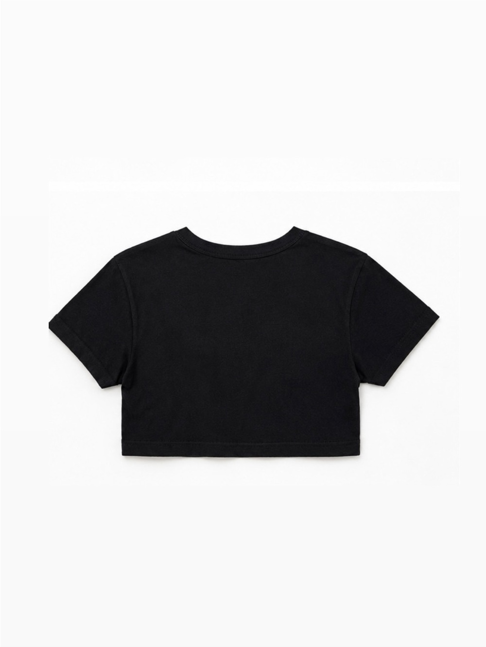 Champion Cropped Tee Short Sleeve Black Size M - Picture 2 of 4
